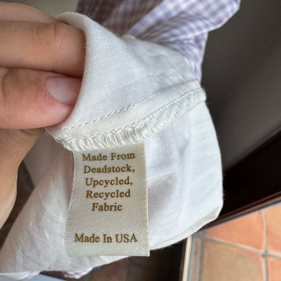 Christy Dawn Katrina Gingham Puff Sleeve Smocked Dress Cottagecore Prairie S - Picture 7 of 9